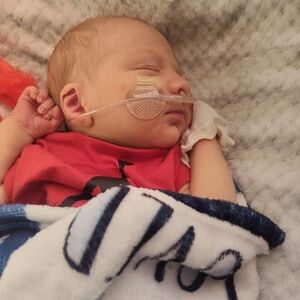 Striped Baby Blanket and Hat Set